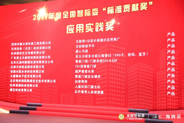 2019标准贡献奖-应用实践奖 2019标准贡献奖-应用实践奖